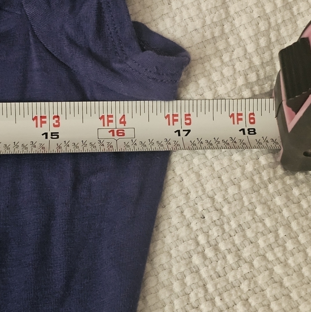 Worthington Purple Stretch Cowl Neck Cap Sleeve Blouse Size petite medium - Picture 5 of 10
